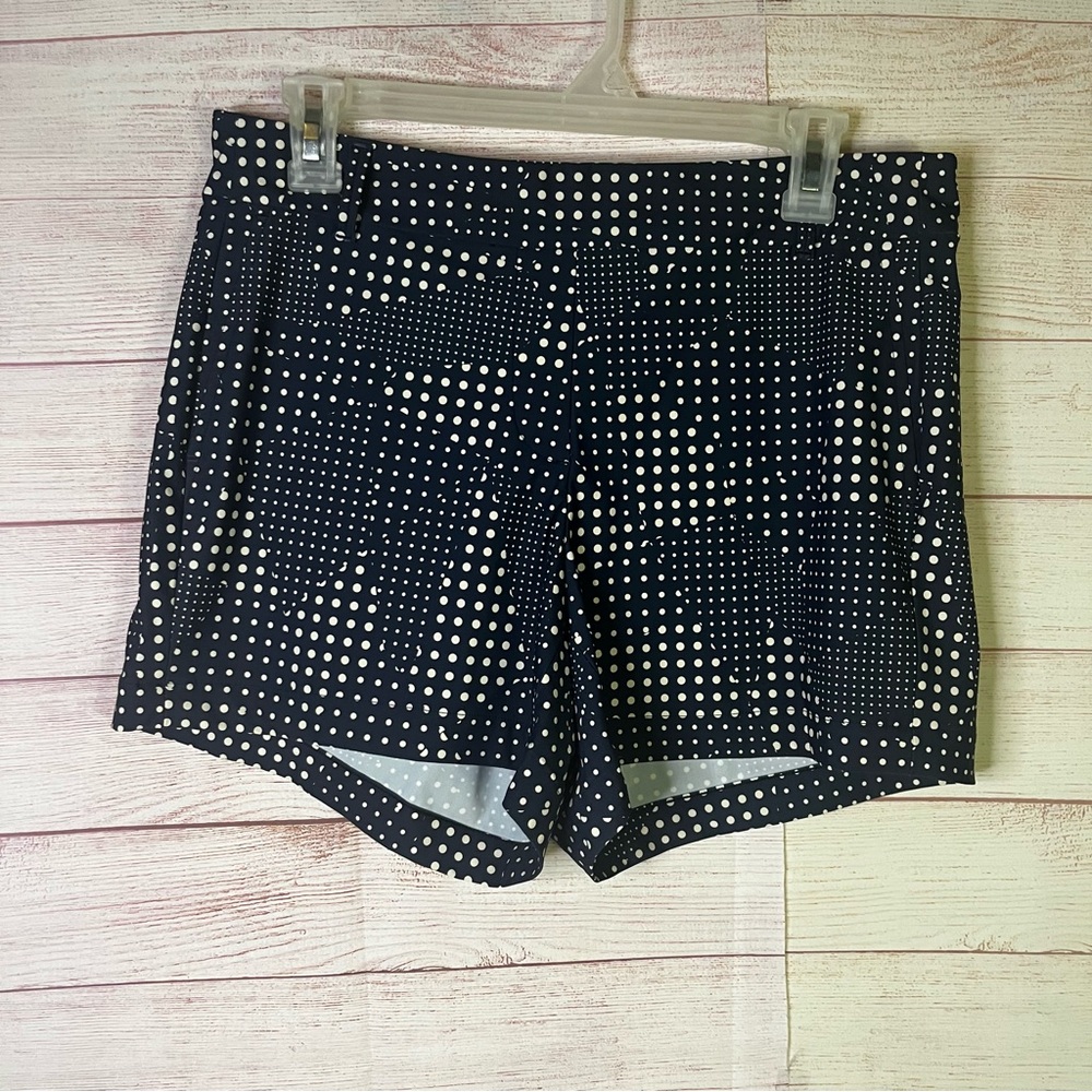 SPANX 50473R Polka Dot Patchwork Midnight Navy Sunshine Short Size Medium
